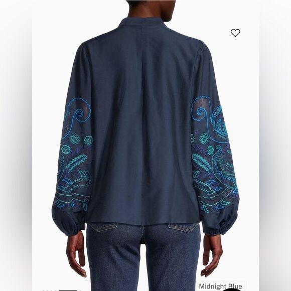 Kobi Halperin

NWT 495.00 Reese Floral Embroidered Silk Blouse SMALL - Picture 4 of 9